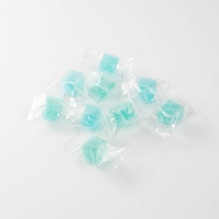 Bonbons gélifiés en forme de cube bleu en gros, emballés individuellement, saveur menthe, bonbons mous cristallins