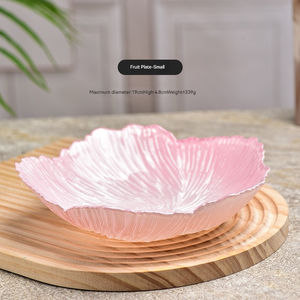 Assiette de présentation en verre fantaisie en forme de fleur, coloris arc-en-ciel, décorative, pour tasses et soucoupes à thé - Product Image 5