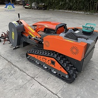 Robot tondeuse diesel 15,5 CV avec télécommande 500 m pour terrains en pente et sur crêtes