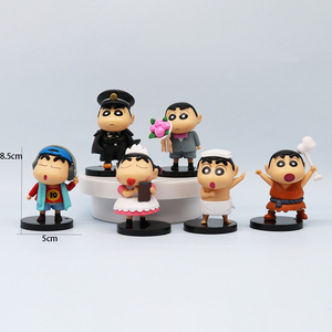 Adorable Muñeco 3D de Shin <span class=keywords><strong>Chan</strong></span> de Dibujos Animados, Juguetes de PVC, Figuras de Acción, Adorno Personalizado para Automóvil al por Mayor, Conjuntos de Figuras de Acción, Regalos para Niños - Product Image 1
