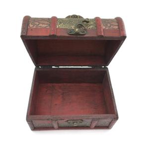 Mini <span class=keywords><strong>coffre</strong></span> au trésor <span class=keywords><strong>de</strong></span> <span class=keywords><strong>pirate</strong></span> en bois marron écologique petit emballage <span class=keywords><strong>de</strong></span> boîte vide pour enfants pour jouets en gros - Product Image 2