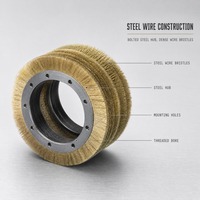 Brosse métallique en fil d'acier pour le nettoyage des parois intérieures des tuyaux, entretien des équipements de transport de pétrole et de gaz, taille personnalisée