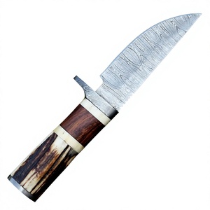 Wholesale Customized OEM ODM Handmade Stainless Steel Hunting <b>Knife</b> <b>Bone</b> <b>Handle</b> <b>Knives</b> With Genuine Leather Sheath - Product Image 2