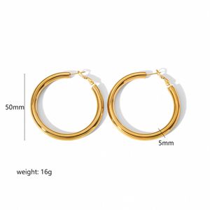 Mode 18K plaqué or crevettes arc boucle creux Huggie boucles d'oreilles étanche en acier inoxydable boucles d'oreilles bijoux pour femmes 2023 - Product Image 6