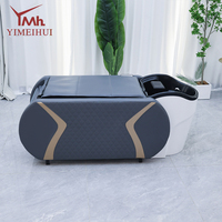Lit de massage électrique inclinable de style thaïlandais pour salon de thérapie aquatique, équipement de lavage de cheveux avec bac à shampoing intégré