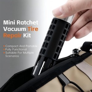 Kit d'outils <span class=keywords><strong>à</strong></span> cliquet compact pour <span class=keywords><strong>réparation</strong></span> <span class=keywords><strong>de</strong></span> pneus tubeless, embouts en acier allié S2 assurant une haute résistance et une grande durabilité - Product Image 3