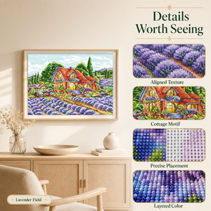 Kit Pittura Diamante Stampa Giardino di Lavanda + <span class=keywords><strong>Arte</strong></span> Floreale Naturale + Diamanti Speciali Scintillanti + Eco-Friendly 5D Fai da Te Rilassante - Product Image 4