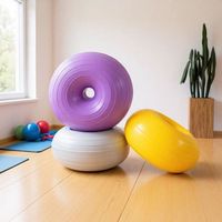 Ballon de yoga en PVC en gros d'usine, 50 cm, épaissi, anti-explosion, pour l'équilibre, le Pilates, le fitness et la grossesse