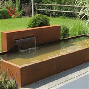 Fontaine d'eau en <span class=keywords><strong>acier</strong></span> corten avec écran LED, installation facile, design Art déco moderne pour utilisation en extérieur dans les jardins - Product Image 1