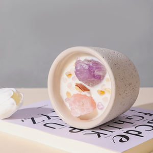 Velas Aromáticas de Cera de Soja LANJO Chakra De La Corona, Personalizadas, de Lujo, con Cristales, en Caja de Regalo, Hechas a Mano para Halloween - Product Image 2