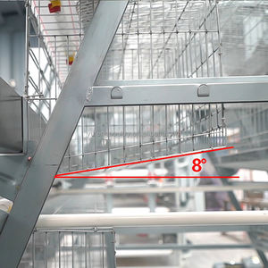 Cage à poulets de type A pour <span class=keywords><strong>poules</strong></span> pondeuses avec mangeoire en <span class=keywords><strong>PVC</strong></span> et <span class=keywords><strong>tuyau</strong></span> d'eau, résistante à la pression et à la chaleur - Product Image 3