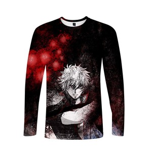 เสื้อยืดแขนยาวพิมพ์ลายอนิเมะ Silver Soul แบบซับลิเมชั่น ทรงปกติสำหรับผู้ชาย ผลิตจากผ้าโพลีเอสเตอร์ถัก 100% เหมาะสำหรับใส่ในฤดูใบไม้ร่วง - Product Image 5