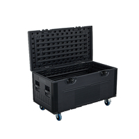 Boîte de transport/valise en PE empilable, étanche IP67, idéale pour le transport de câbles de scène, pupitres de musique et projecteurs mobiles