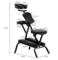 Chaise de Massage Portable multifonctionnelle, légère, pour voyage, Massage, tatouage, Spa, Acupuncture, avec sac de transport