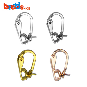 Fil d'oreille à clipser Beadsnice en argent sterling 925 réglable avec clip de boucle d'oreille à vis à charnière - Product Image 1
