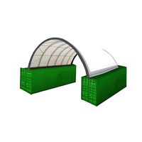 Abri de stockage industriel en PVC à structure simple, type dôme, pour protection solaire, 80 pieds x 80 pieds, pour conteneurs et garages
