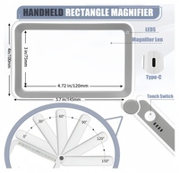 4X LED Magnifying Glass with Adjustable Light Lightweight Handheld Magnifier