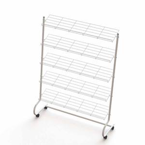 Étagères inclinées en fil métallique, porte-chaussures sur pied, plusieurs niveaux, support chromé pour chaussures - Product Image 5