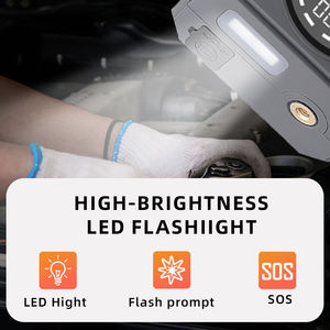 Car <strong>Battery</strong> Booster Power Bank Charger Lithium <strong>Battery</strong> <strong>Pack</strong> 16000mah Portable Car Tyre Air Pump <strong>Jump</strong> Starter with LED Light