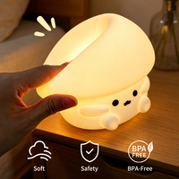 Lampe à Claquer Cartoon Intelligente à Trois Vitesses, Veilleuses Mignonnes en Silicone en Forme d'Animaux pour Chambre d'Enfant, Ambiance Sommeil, Lumières de Noël à Claquer
