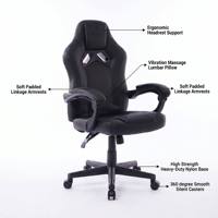 Chaise de jeu ergonomique pivotante à 360 degrés, inclinable, avec accoudoirs réglables en hauteur en PU, simili cuir, bon marché