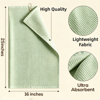 Essuie-tout en microfibre gaufrée personnalisé, super absorbant et à séchage rapide, pour le nettoyage de la cuisine domestique (vente en gros)