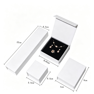 Magnetic Closure Custom logo Printed Paper Jewelry Boxes Jewelry Packaging Gift Box for Necklaces <b>Bracelets</b> Earrings Rings - Product Image 2
