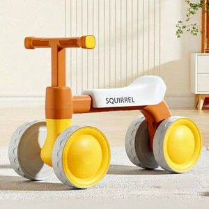 Trottinette en plastique à quatre roues pour bébé Squirrel avec selle, pour enfants, vélo d'équilibre et trotteur, taille de pneu 4, pour enfants - Product Image 1