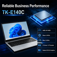 Ordinateur portable 14,1 pouces Win10/11, processeur AMD A9 9400, RAM personnalisée, Wi-Fi double bande, ordinateur portable pour étudiants et professionnels