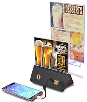 Shengyi Lcd Table Chargeur Banque De Puissance Banques D'alimentation 10000Mah Charge Rapide Avec Support de Menu Pour Le Vin Publicité