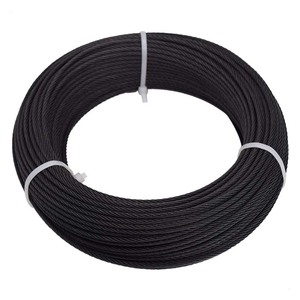Cable de Acero Recubierto de Negro <span class=keywords><strong>7x7</strong></span> de 1/8'' Flexible, Resistente a la Corrosión, para Barandillas y Cercas - Product Image 2