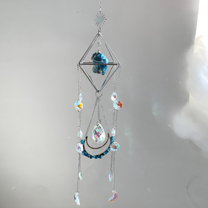 Attrape-soleil en cristal naturel de haute qualité en gros, attrape-soleil en cristal argenté à suspendre pour la guérison - Product Image 6