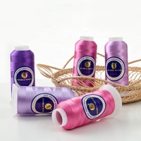 Fil à broder en rayonne de viscose 100% de qualité supérieure, en gros, mille couleurs, fil de soie pour machine, fil à broder