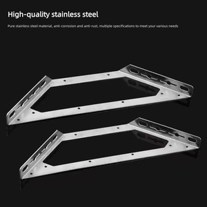 Gabinete de esquina de acero inoxidable para cocina, baño, tipo escalera, ángulo colgante, cierre suave, soportes de esquina fija de tres lados - Product Image 5