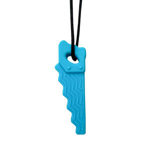 Collar mordedor de silicona con forma de diente de sierra para niños, juguete mordedor de silicona para niños con autismo, venta al por mayor - Product Image 3