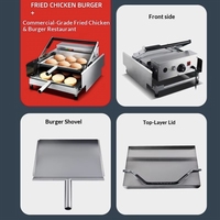 Grille-pain électrique commercial en acier inoxydable pour pains à hamburger
