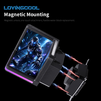 LOVINGCOOL 2K Casing Komputer Gaming 3D Tanpa Kacamata dengan Pendingin Air, Pendingin Cair CPU, dan Kipas ARGB Aliran Udara Besar