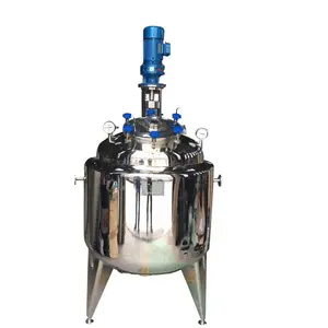 China Hot sale jacketed tank soap powder 500L 200L 100L mixing tank stainless steel emulsify tank hand sanitizer making machine