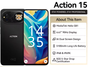 IIIF150 Action 15 Phone Dual Screen Design Smartphone MTK G81 256GB ROM 6.67" HD+ Display 5100mAh IP68 IP69K Waterproof - Product Image 1