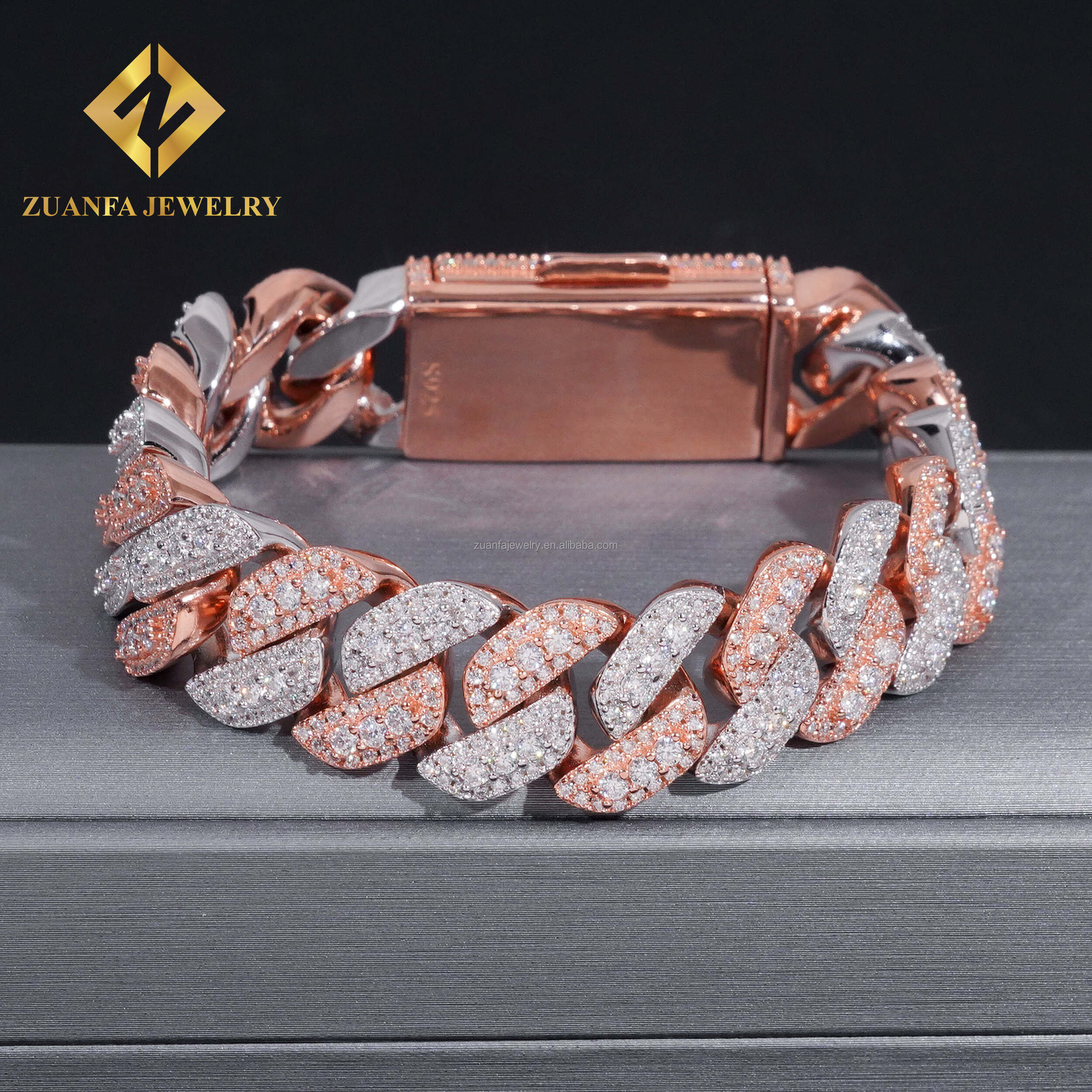 Rose Gold+white gold two tone