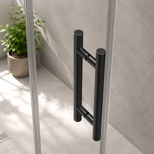 Box Doccia Angolare Senza Telaio con Porta Scorrevole in Vetro Temperato Trasparente da 8mm, Resistente all'Acqua, per Hotel e Appartamenti - Product Image 2