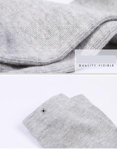 Men's Casual Business <b>Socks</b> for Autumn Solid Color High Ankle Woven Eco-Friendly <b>Breathable</b> Logo on Body - Product Image 6