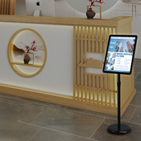 Support de signalisation au sol en métal moderne, pliable et réglable, écologique, recyclable, pour publicité et affichage en magasin