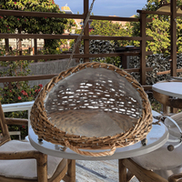 Panier à fleurs mural tissé décoratif pour jardin miniature extérieur, fourni par l'usine