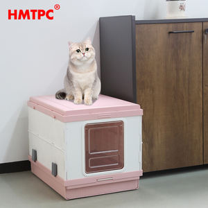 บ้านแมวแบบพับได้สำหรับในร่ม/กลางแจ้งระบายอากาศได้ดีกรงสัตว์เลี้ยงลายทางสไตล์แฟชั่นสำหรับแมวสุนัข - Product Image 1