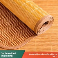 Matelas de lit en bambou double face pliable avec support en herbe Ya, nouveau style chinois, pour dortoir d'été, simple et double face pliable