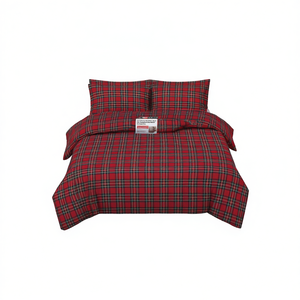 Juego de Funda de Edredón 100% Algodón, Diseño Kilt, Cama Individual Francesa 140x200cm - Product Image 3