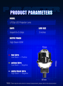 Prix usine 60W bifocal Len phare Automobile Led Modification <span class=keywords><strong>moto</strong></span> pour <span class=keywords><strong>Bmw</strong></span> LP33P systèmes d'éclairage automatique H4 H11 - Product Image 6