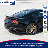Vente flash - Jantes de voiture en alliage forgé à deux pièces en carbone, finition bronze mat doré, 19x9.5 20x10.5, 5x114.3, pour Ford Mustang S550
