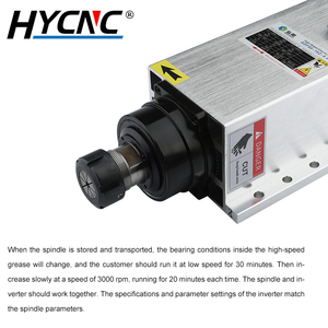 Motor de publicidad para carpintería refrigerado por aire, 6,0kw, ER32 380V, 4 rodamientos de cerámica, fresadora CNC con husillo de brida - Product Image 5